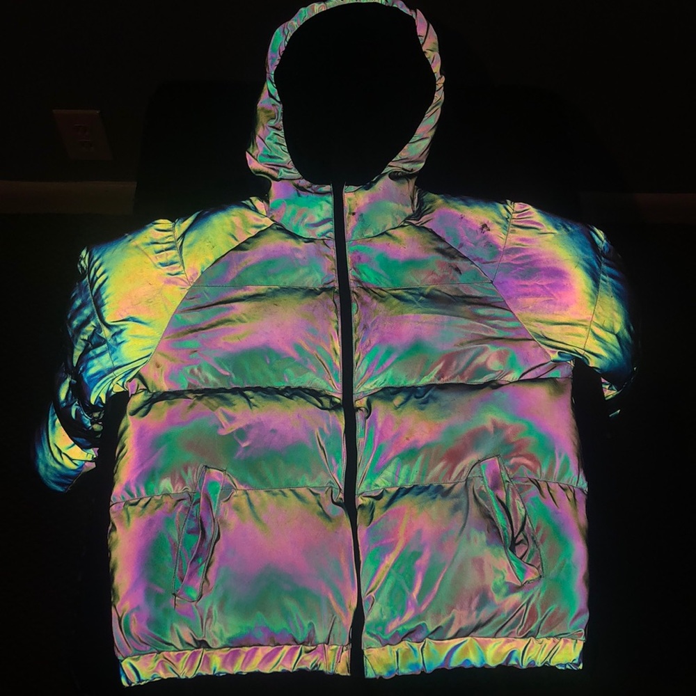 Iridescent Puff Coat